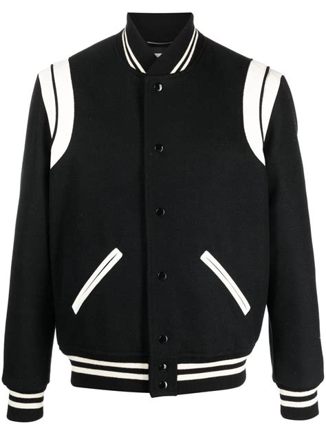 saint laurent varsity jacket replica|ysl bomber jacket.